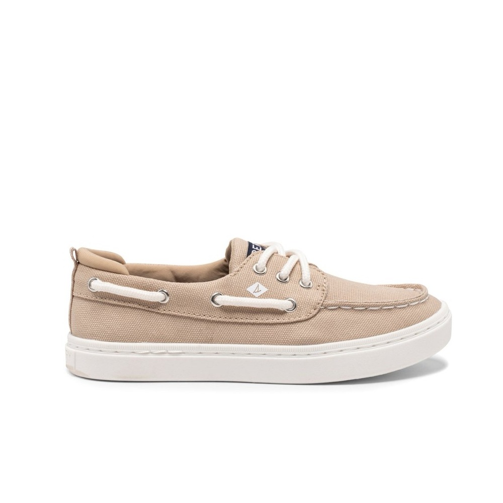 Sperry Kids Size 5 Sea Ketch Washable Sneaker - Beige